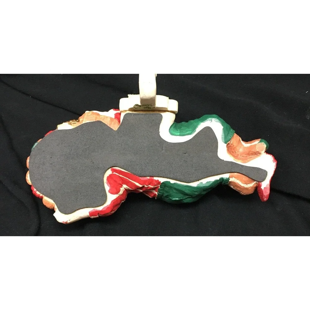 Sleeping Santa Clause Mantel‎ Stocking Holder Hanger Vintage